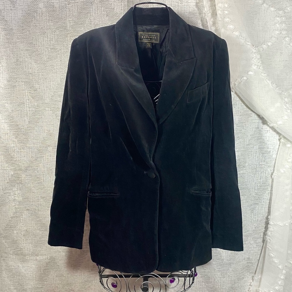 compagnie internationale express velour blazer size 9/10